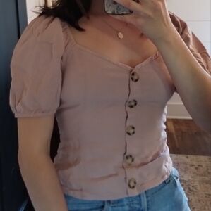 Abercrombie and Fitch Puff Sleeve Top